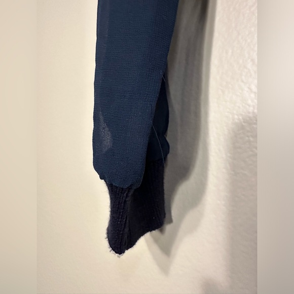 BCBMAXAZRIA Blue Chiffon Cardigan top - Picture 3 of 7